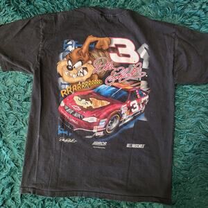 Vintage Dale Earnhardt Taz Looney Tunes NASCAR Racing Graphic T Shirt Large